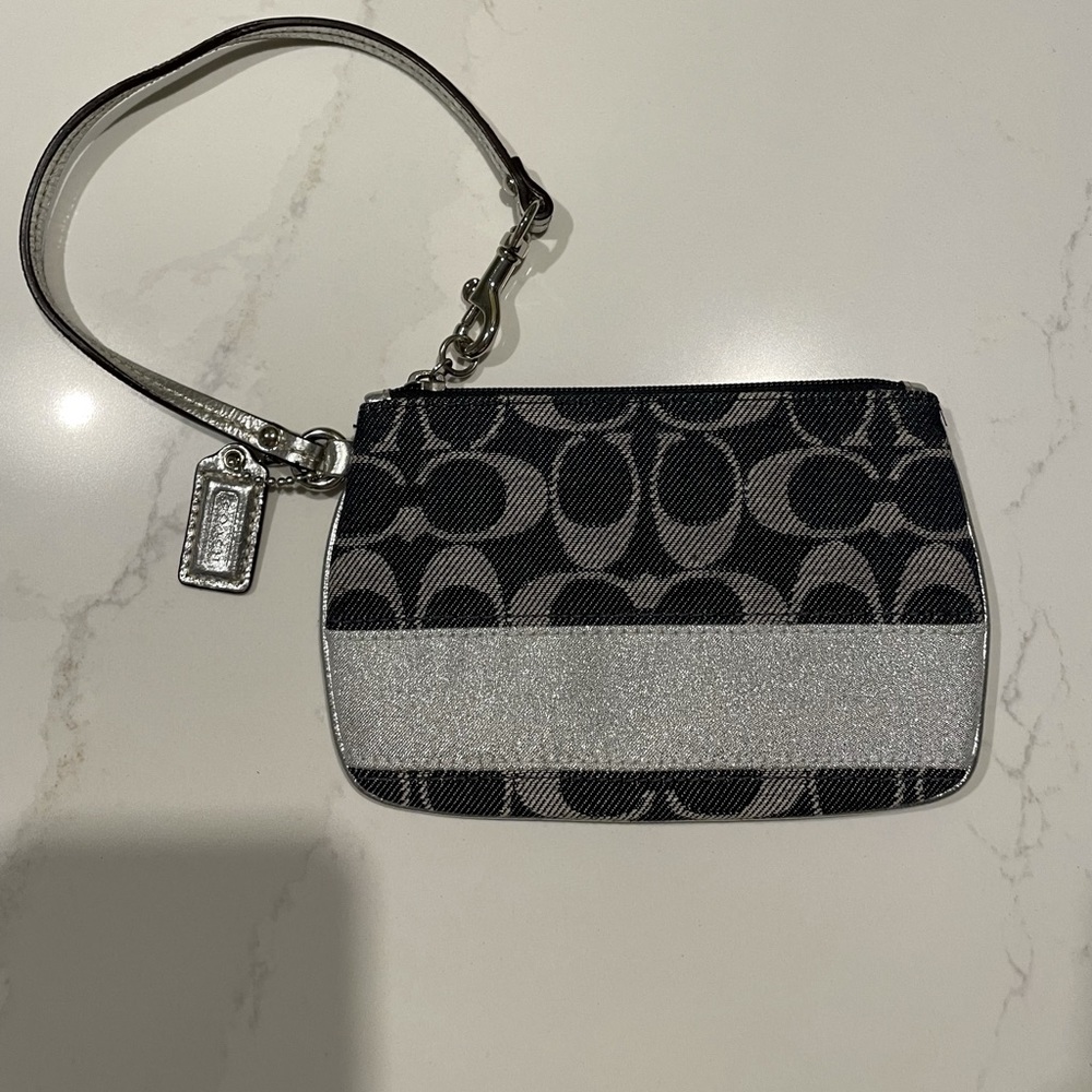 New Coach Jean and Silver Wristlet - Picture 2 of 3